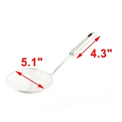 Unique Bargains Kitchenware Stainless Steel Oil Ladle Sifter Mesh Strainer Silver Tone 5.1'' Dia