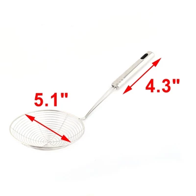 Unique Bargains Kitchenware Stainless Steel Oil Ladle Sifter Mesh Strainer Silver Tone 5.1'' Dia 3 Unique Bargains Kitchenware Stainless Steel Oil Ladle Sifter Mesh Strainer Silver Tone 5.1'' Dia