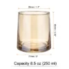 Unique Bargains Clear Visibility Heavy Base Whiskey Glasses Drinkware 2 Pcs