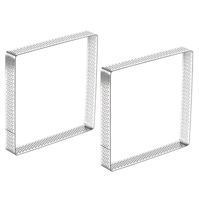 Unique Bargains Non-Stick Heat-resistant Rust Resistant Cake Mousse Ring Square 2 Pcs 8 Unique Bargains Non-Stick Heat-resistant Rust Resistant Cake Mousse Ring Square 2 Pcs - Image 6