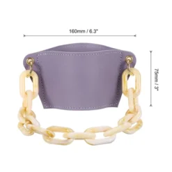 Unique Bargains PU Leather Portable Acrylic Strap Sports Water Bottle Carrier Holder 6.3" X 3"