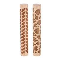 Unique Bargains Wood Clay Grain Texture Carved Fine Baking DIY Rolling Pins 2 Pcs -Kitchen Tools Shop GUEST 4c4e2277 38ed 441d 94c8 85a3039d5101