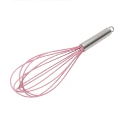 Unique Bargains 12" 6-Wire Whisk Hand Wash Stainless Steel Silicone Pink Silver Tone -Kitchen Tools Shop GUEST 4cd6c81f 633b 4195 8184 e2d9f9d918de