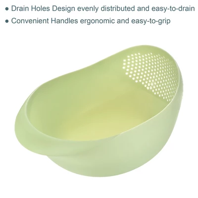 Unique Bargains Rice Strainer Washing Bowl Filter Strainer Basket Colanders For Cleaning Vegetable 4 Unique Bargains Rice Strainer Washing Bowl Filter Strainer Basket Colanders For Cleaning Vegetable - Image 2