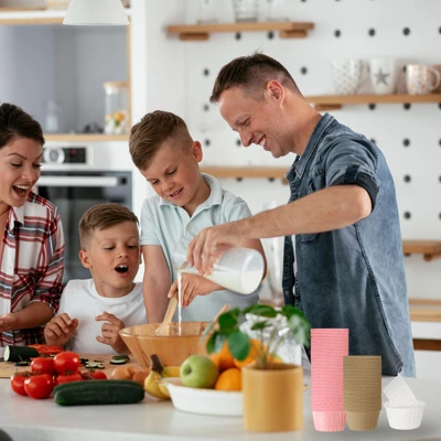 Unique Bargains Paper Grease Resistant Heat Resistant Non Stick Baking Cups Standard Size 3.5oz 5 Unique Bargains Paper Grease Resistant Heat Resistant Non Stick Baking Cups Standard Size 3.5oz - Image 3