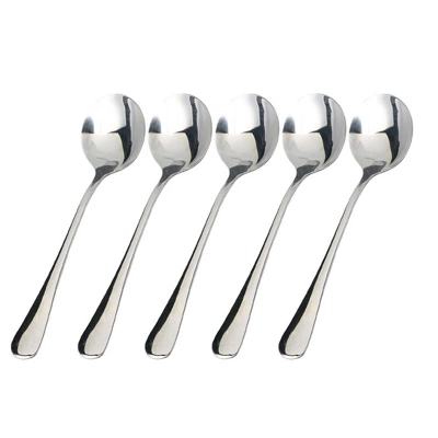Unique Bargains Stainless Steel Tableware Straight Handle 7" Long Soup Spoons Silver Tone 5 Pcs 9 Unique Bargains Stainless Steel Tableware Straight Handle 7" Long Soup Spoons Silver Tone 5 Pcs - Image 7