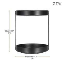 Unique Bargains Carbon Steel Kitchen Turntable Metal Condiment Lazy Susan Organizer Black 12 Unique Bargains Carbon Steel Kitchen Turntable Metal Condiment Lazy Susan Organizer Black -Kitchen Tools Shop GUEST 4fd0c1d7 e20c 4a92 84a7 fec228096dc0