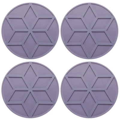Unique Bargains Round Heat Resistant Non-Slip Silicone Trivet Mat For Pots Coasters 4 Pcs 7 Unique Bargains Round Heat Resistant Non-Slip Silicone Trivet Mat For Pots Coasters 4 Pcs - Image 5