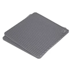 Unique Bargains Silicone Trivet Mats 2pcs Square Heat Resistant Non-Slip Drying Mat For Kitchen Counter Table -Deep Gray -Kitchen Tools Shop GUEST 523d4bef 95d3 4904 b6d5 d130afaa14bb