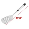 Unique Bargains Kitchen Cooking Non-stick Slotted Pancake Spatulas Turners Black Silver Tone 1 Pc