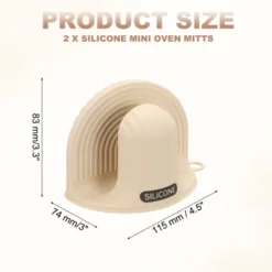 Unique Bargains Heat Resistant Mini Silicone Oven Mitts For Air Fryer Kitchen Cooking 2 Pcs