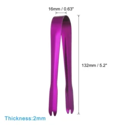 Unique Bargains Stainless Steel Surface Electroplating Ice Tongs