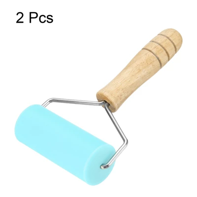 Unique Bargains Non-Stick Smooth Silicone Wood Handle Baking Rolling Pin 2 Pcs 4 Unique Bargains Non-Stick Smooth Silicone Wood Handle Baking Rolling Pin 2 Pcs - Image 2