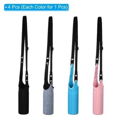 Unique Bargains Neoprene Insulated Removable Shoulder Straps Water Bottle Sling Bags 2.64"x7.28" 4 Pcs 3 Unique Bargains Neoprene Insulated Removable Shoulder Straps Water Bottle Sling Bags 2.64"x7.28" 4 Pcs - Image 2