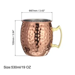 Unique Bargains Stainless Steel Wedding Party Shatterproof Reusable Cocktail Mug