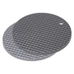 Unique Bargains Silicone Heat Resistant Non-slip Flexible Trivet Mats Deep Gray, Light Gray 2 Pcs -Kitchen Tools Shop GUEST 5706b7f5 fc4e 48c0 a729 bf8b5d38c579