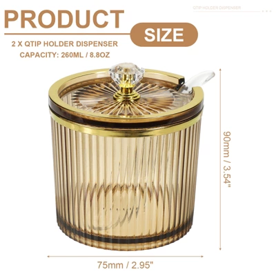 Unique Bargains Seasoning Storage Qtip Holder Dispensers With Lids And Spoons 2 Sets 8.8oz 3 Unique Bargains Seasoning Storage Qtip Holder Dispensers With Lids And Spoons 2 Sets 8.8oz