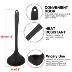 Unique Bargains Heat Resistant Ergonomic Handle Non-Stick Dishwasher Safe Soup Kitchen Spoon 11.6 Inch 1 Pc -Kitchen Tools Shop GUEST 575f24b8 8f56 4834 b97a 3f84f14aa0a5