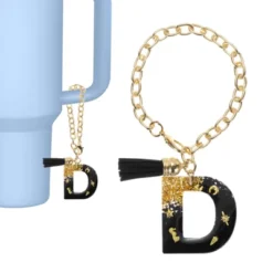 Unique Bargains Resin Lightweight Decorative Tassel Keychain Handle Charm Black With Gold Foil 1 Pc -Kitchen Tools Shop GUEST 584c2afb 8feb 425c ade4 dc326f8c56a1