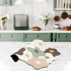 Unique Bargains Floral Dish Drying Mat 15.75"x11.81"x0.14" -Kitchen Tools Shop GUEST 588a2288 a6da 4910 9143 2e4fed5144c9