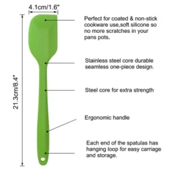 Unique Bargains Heat Resistant Non-scratch Non Stick Silicone Spatula 8.4" X 1.6" Purple 1 Pc