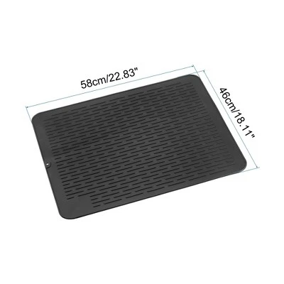 Unique Bargains Kitchen Counter Durable Silicone Dish Drying Mat Dish Drainer Mats 1 Pc 4 Unique Bargains Kitchen Counter Durable Silicone Dish Drying Mat Dish Drainer Mats 1 Pc - Image 2