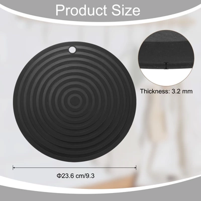 Unique Bargains Round Heat Resistant Silicone Trivet Mat With Hang Hole 2 Pcs 3 Unique Bargains Round Heat Resistant Silicone Trivet Mat With Hang Hole 2 Pcs