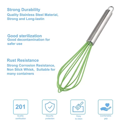 Unique Bargains Stainless Steel Kitchen Utensil Whisk 10" X 2" 2 Pcs 4 Unique Bargains Stainless Steel Kitchen Utensil Whisk 10" X 2" 2 Pcs - Image 2
