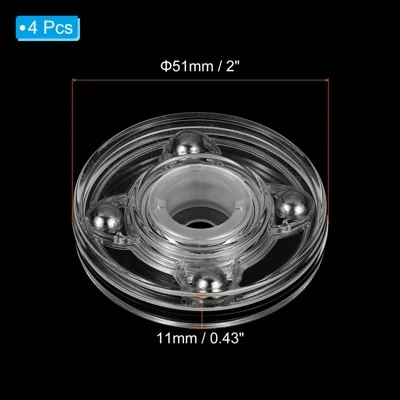 Unique Bargains 360 Degree Rotating High-strength Plastic Anti-slip Multi-use Clear Swivel Stand Turntable 4 Pcs 3 Unique Bargains 360 Degree Rotating High-strength Plastic Anti-slip Multi-use Clear Swivel Stand Turntable 4 Pcs