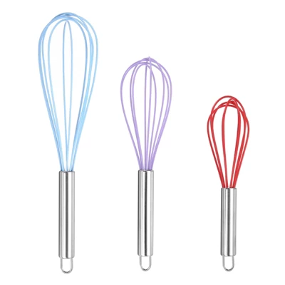 Unique Bargains Stainless Steel Silicone Non-Stick Coated Heat-Resistant Whisk 3 Pcs 11 Unique Bargains Stainless Steel Silicone Non-Stick Coated Heat-Resistant Whisk 3 Pcs - Image 9