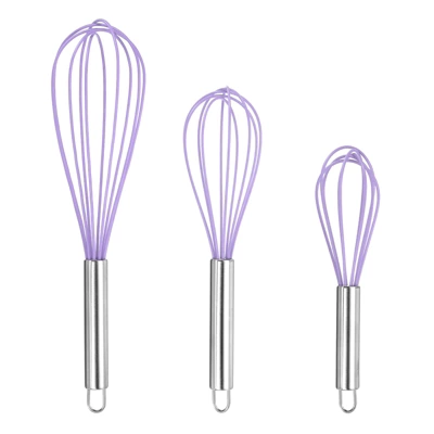 Unique Bargains Stainless Steel Silicone Non-Stick Coated Heat-Resistant Whisk 3 Pcs 14 Unique Bargains Stainless Steel Silicone Non-Stick Coated Heat-Resistant Whisk 3 Pcs - Image 12