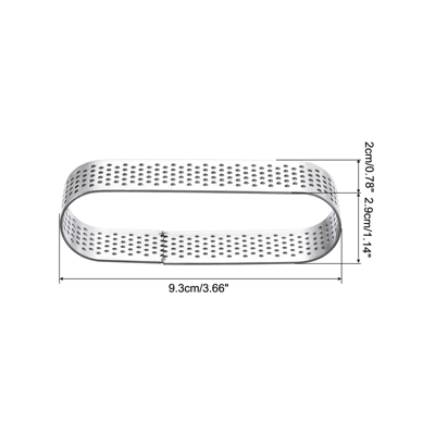 Unique Bargains Stainless Steel Oval Non-stick Heat-resistant Rust Resistant Cake Mousse Ring 3 Unique Bargains Stainless Steel Oval Non-stick Heat-resistant Rust Resistant Cake Mousse Ring