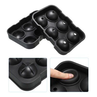 Unique Bargains Silicone DIY Drink Ball Square Maker Ice Cube Trays With Funnel 7.1" 6.5" 2 Pcs 4 Unique Bargains Silicone DIY Drink Ball Square Maker Ice Cube Trays With Funnel 7.1" 6.5" 2 Pcs - Image 2