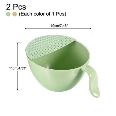 Unique Bargains Rice Strainer Rice Washing Bowl Rice Sieve Kitchen Strainer Colander Bowl Drain Basket 3 Unique Bargains Rice Strainer Rice Washing Bowl Rice Sieve Kitchen Strainer Colander Bowl Drain Basket
