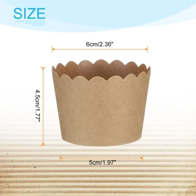 Unique Bargains Disposable Greaseproof Paper Wrappers Cake Muffins Baking Cups 50 Pcs Brown 3 Unique Bargains Disposable Greaseproof Paper Wrappers Cake Muffins Baking Cups 50 Pcs Brown
