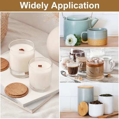 Unique Bargains Smooth Bamboo Wide Mouth Coffee Mug Drink Wooden Cup Lid 4 Pcs 7 Unique Bargains Smooth Bamboo Wide Mouth Coffee Mug Drink Wooden Cup Lid 4 Pcs - Image 5