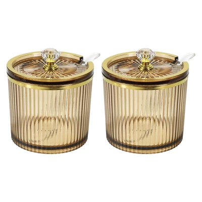 Unique Bargains Seasoning Storage Qtip Holder Dispensers With Lids And Spoons 2 Sets 8.8oz 7 Unique Bargains Seasoning Storage Qtip Holder Dispensers With Lids And Spoons 2 Sets 8.8oz - Image 5