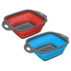Unique Bargains Collapsible Colander Set Silicone Square Foldable Strainer Convenient Space Saving -Kitchen Tools Shop GUEST 62165147 9d90 4bcc 9f51 b4c15705568b
