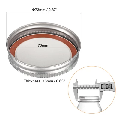 Unique Bargains Leak Proof Regular Mouth Tinplate Canning Lids 12 Sets 3 Unique Bargains Leak Proof Regular Mouth Tinplate Canning Lids 12 Sets