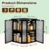 Unique Bargains Bamboo Acrylic Wavy Double Door Panel Large Corner Bread Container Black -Kitchen Tools Shop GUEST 64a27fb3 9758 4554 827d c96b10257a96