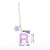 Unique Bargains Star Sequin Letter R Flower Tassel Water Cup Pendant Purple 1 Pc