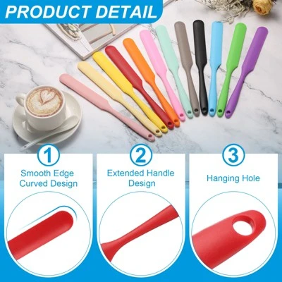 Unique Bargains Silicone Jar Spatula, Heat Resistant Jam Spreader Non-Stick Long With Handle 4 Unique Bargains Silicone Jar Spatula, Heat Resistant Jam Spreader Non-Stick Long With Handle - Image 2