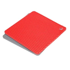 Unique Bargains Silicone Heat Resistant Non-Slip Kitchen Trivet Mats Light Gray, Red 2 Pcs -Kitchen Tools Shop GUEST 6592a3d2 d850 4e2a 9148 e4ee24d554f7