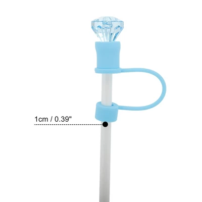 Unique Bargains Gemstone Straw Cover Cap 4 Pcs 3 Unique Bargains Gemstone Straw Cover Cap 4 Pcs