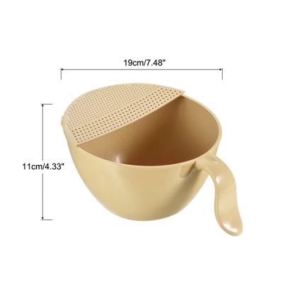 Unique Bargains Kitchen Rice Washing Bowl Strainer Colander Bowl Drain Basket 3 Unique Bargains Kitchen Rice Washing Bowl Strainer Colander Bowl Drain Basket