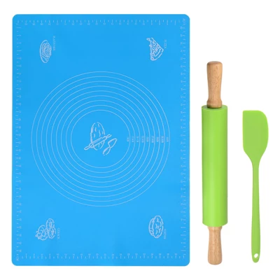 Unique Bargains Silicone Non-Stick Small Heat Resistant Wooden Handle Rolling Pins 3 Pcs 7 Unique Bargains Silicone Non-Stick Small Heat Resistant Wooden Handle Rolling Pins 3 Pcs - Image 5