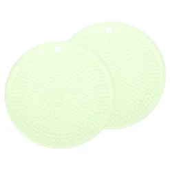 Unique Bargains Round Heat Resistant Silicone Trivet Mat With Hang Hole For Pots 2 Pcs -Kitchen Tools Shop GUEST 67f4bd9f 0f28 4119 8465 ce560e50f871