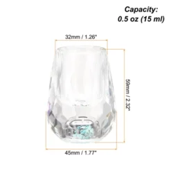 Unique Bargains Polystyrene Lightweight Shot Glasses Drinkware With Turquoise Elements 1 Pc