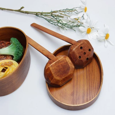 Unique Bargains Home Wooden Soup Spoon Strainer Ladle Spoon Kitchen Cookware Tool Set Of 2 5 Unique Bargains Home Wooden Soup Spoon Strainer Ladle Spoon Kitchen Cookware Tool Set Of 2 - Image 3