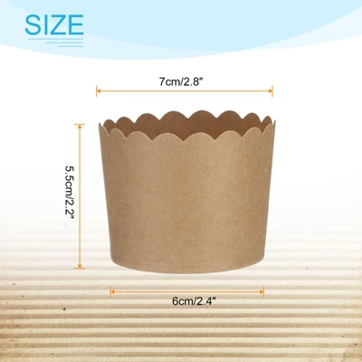 Unique Bargains Disposable Greaseproof Muffins Kraft Paper Baking Cups 150 Pcs 3 Unique Bargains Disposable Greaseproof Muffins Kraft Paper Baking Cups 150 Pcs